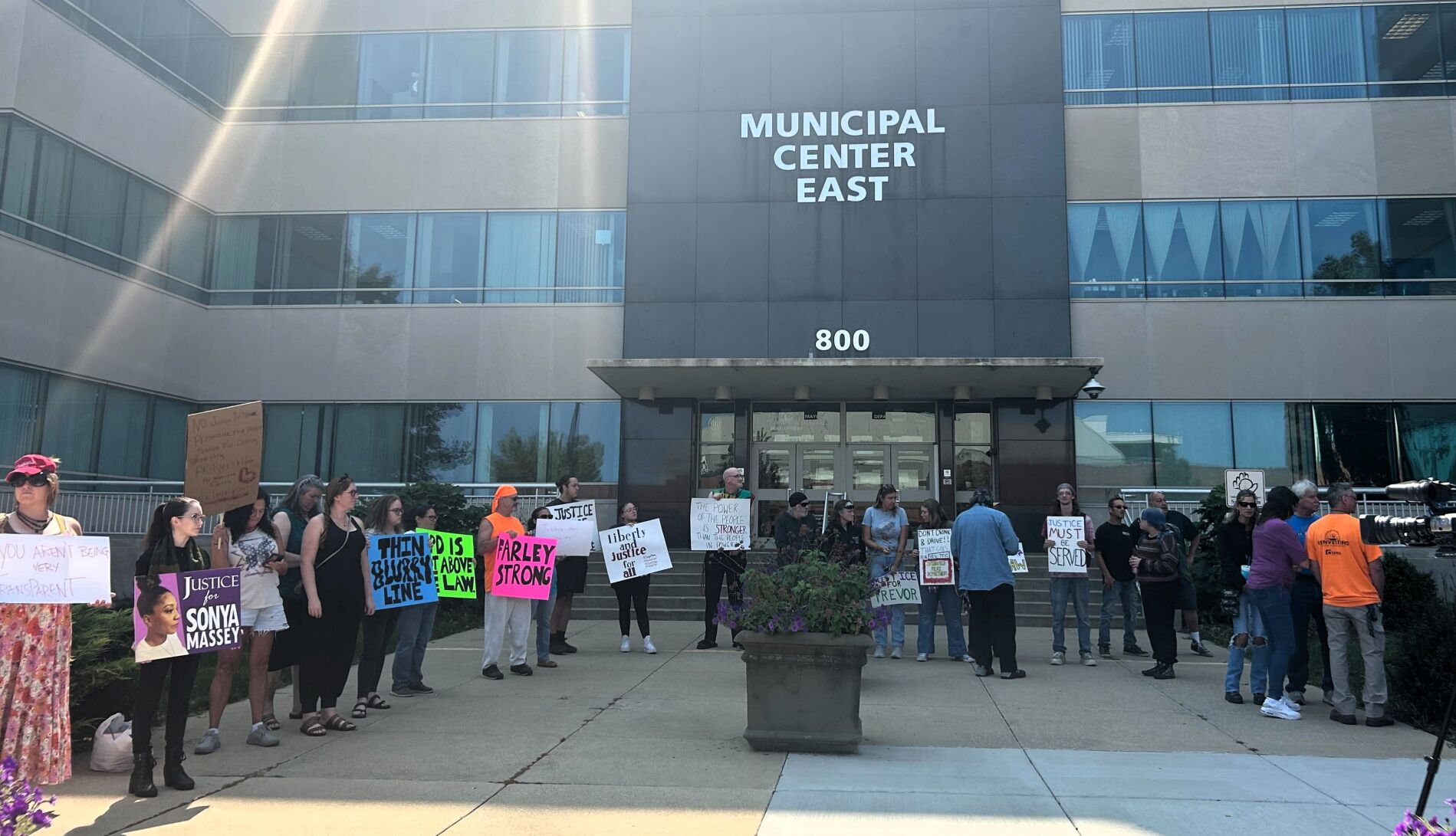 Demonstrators Springfield Police Accountability